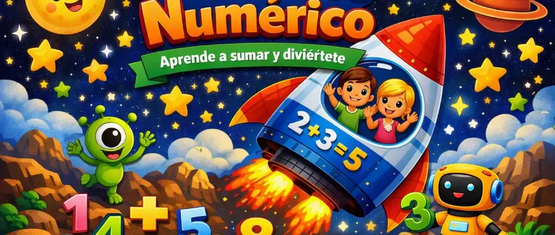 El Cohete Numérico - Juego de sumas básicas para niños de primero de primaria